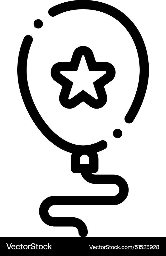 Balloon icon thin linear style design isolated Vector Image
