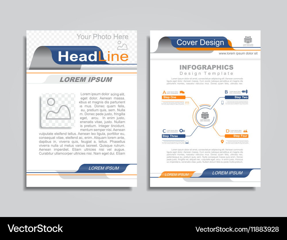 Brochure layout with place for your data vector image