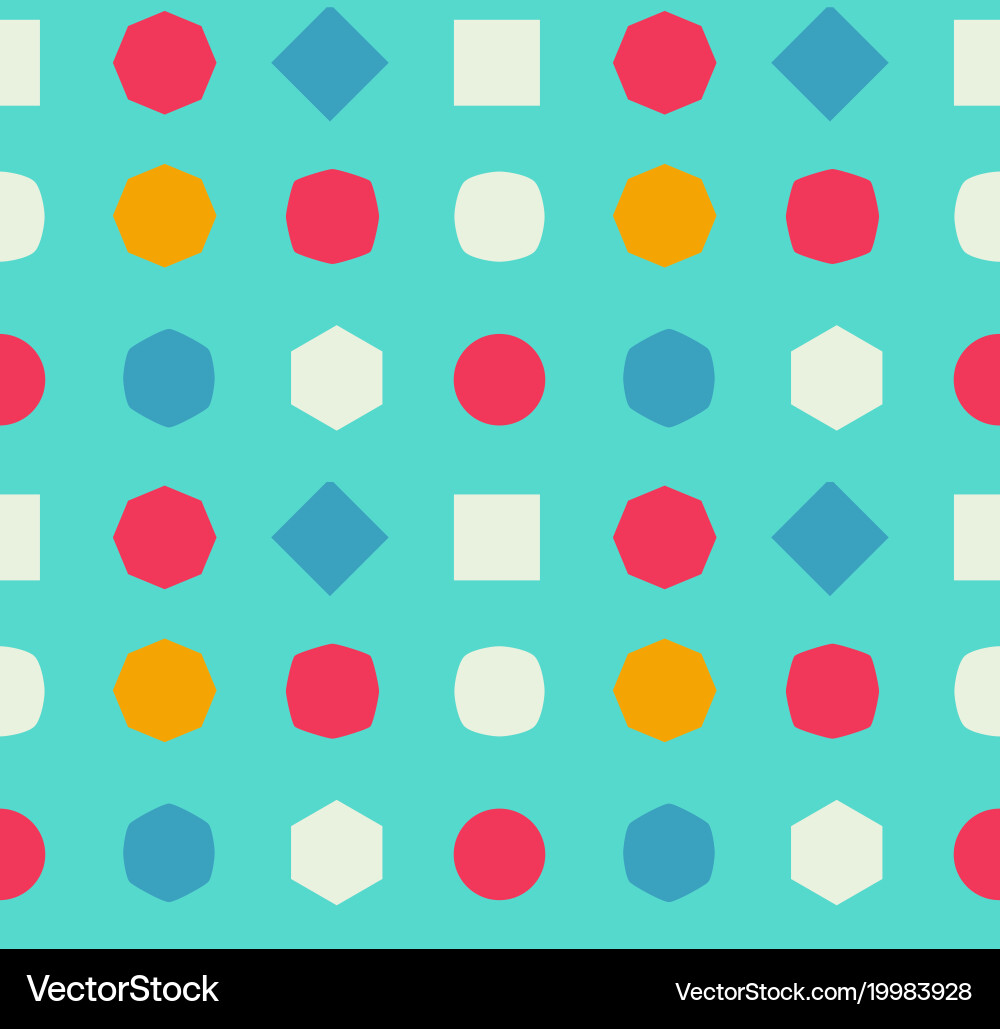 Changing shapes seamless pattern vector image