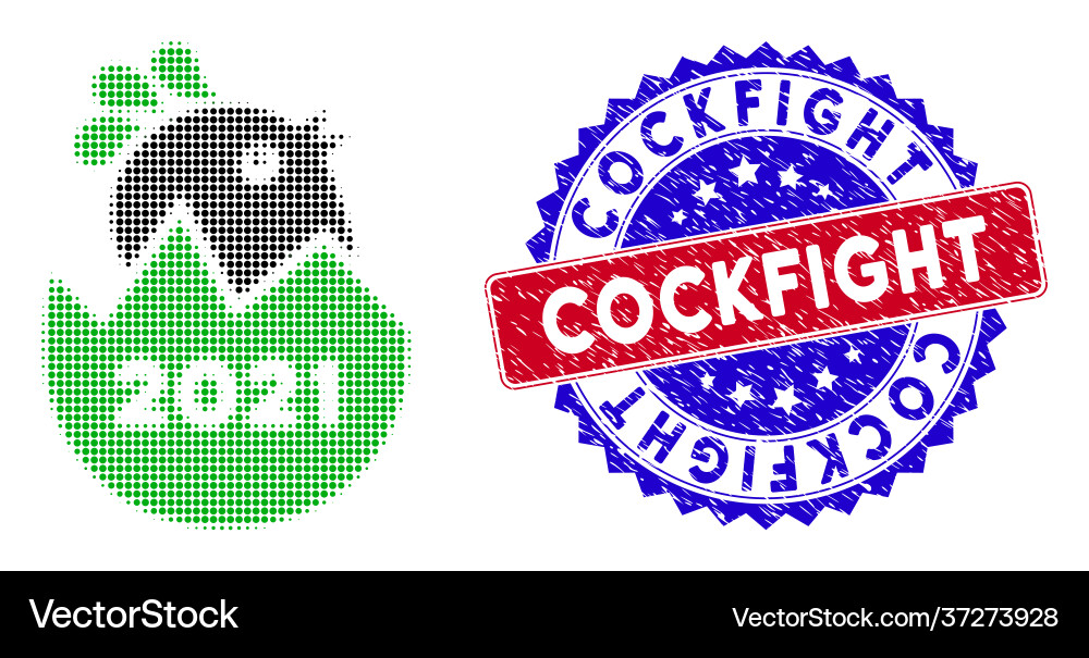 Dotted halftone 2021 hatch chick icon and bicolor Vector Image