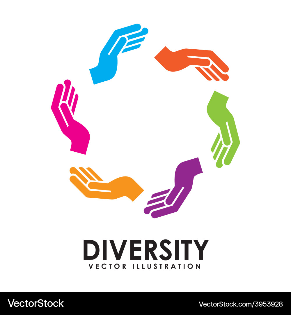 Hands of Support & Unity vector image
