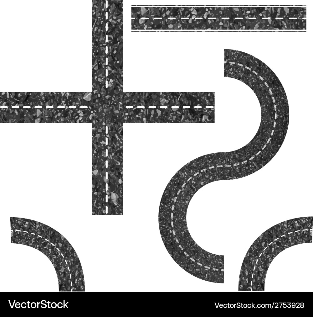 Modern highway map toolkit top view position Vector Image