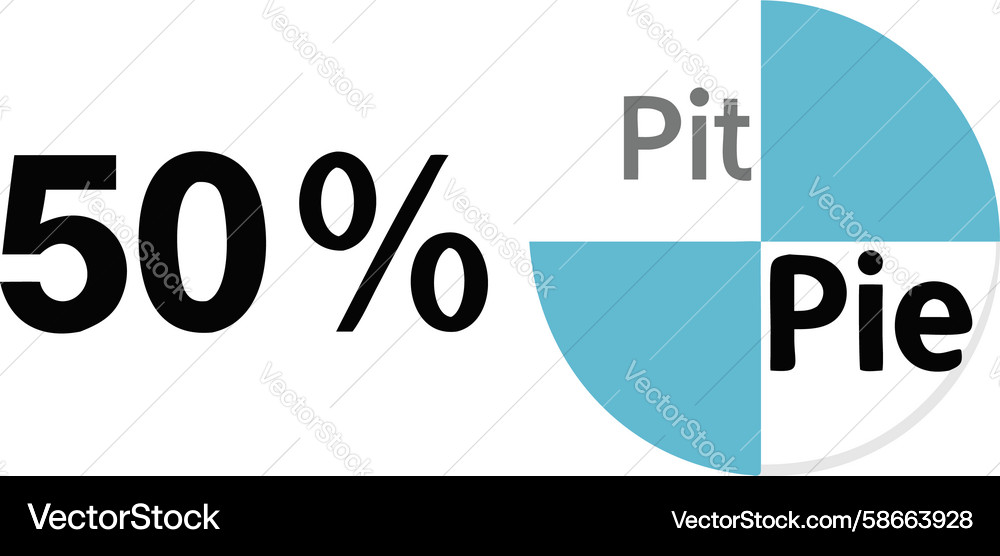 Pie chart segments data proportion display Vector Image