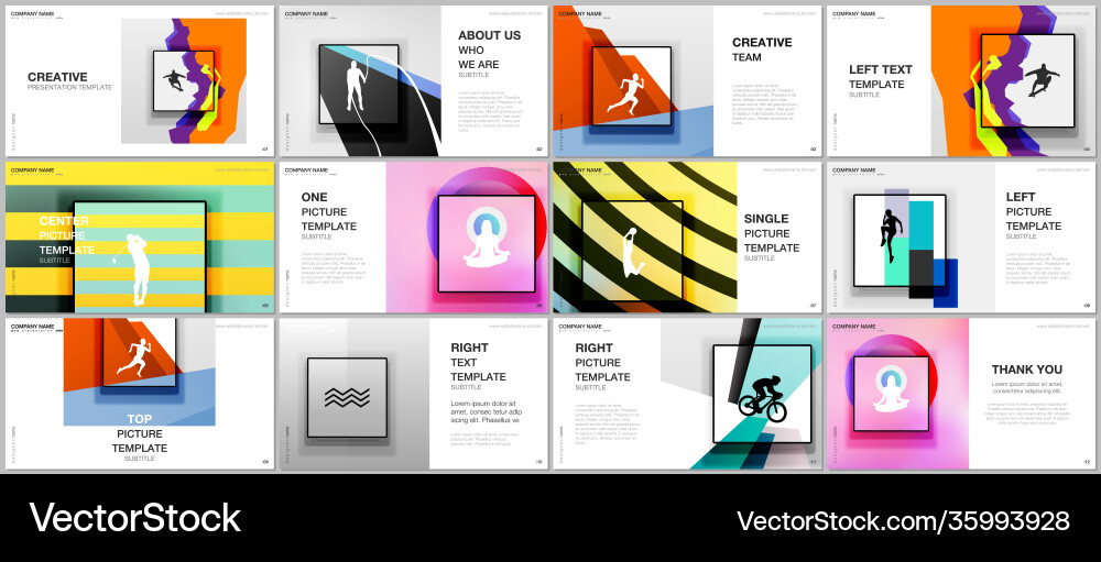 Presentation design templates multipurpose vector image