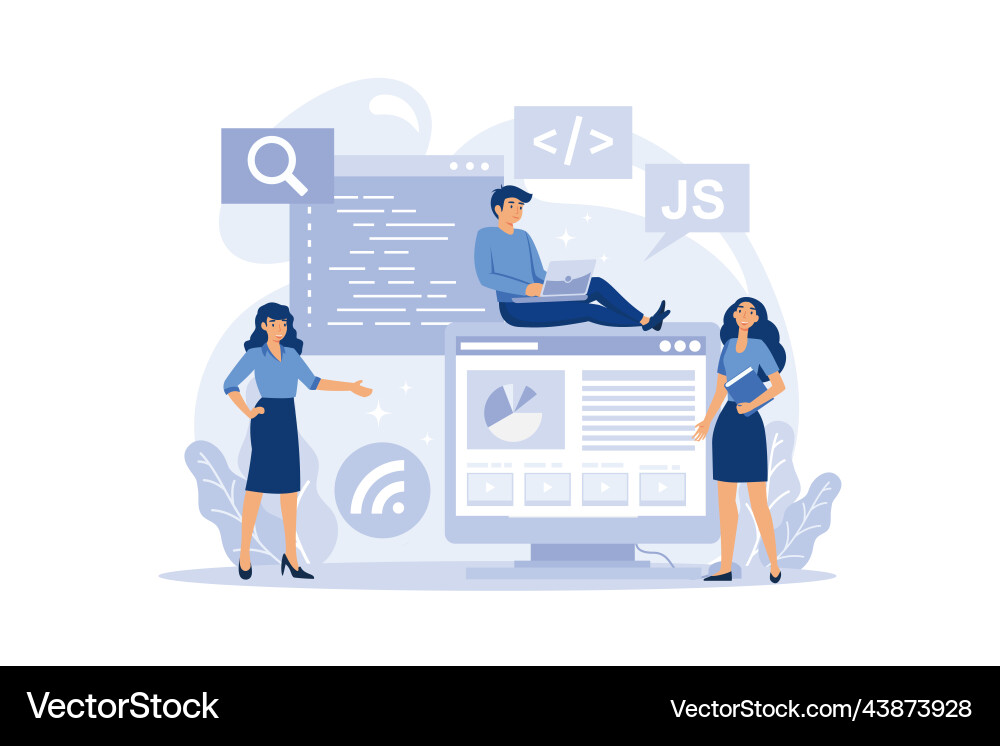 Programming concept idea of working vector image