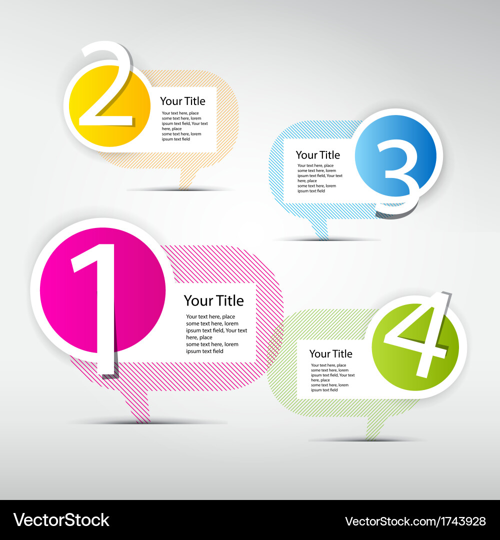 Progress steps for tutorial infographics vector image