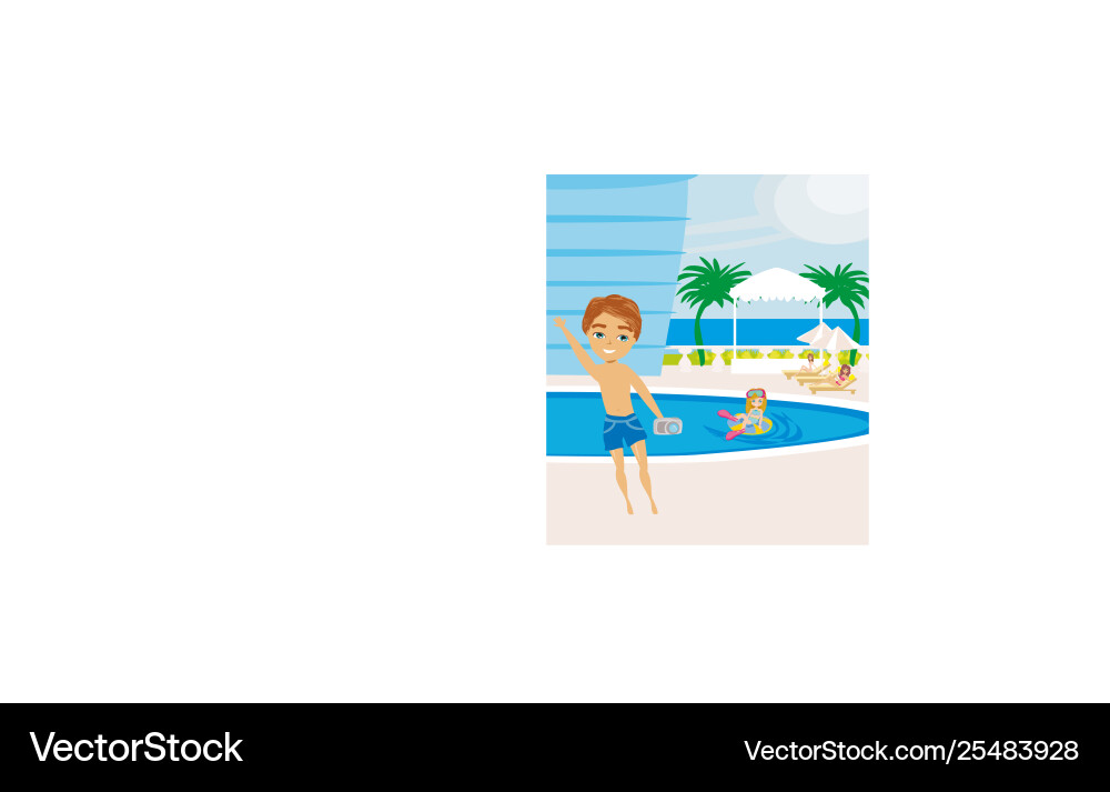 Rest pool Rest pool vector image