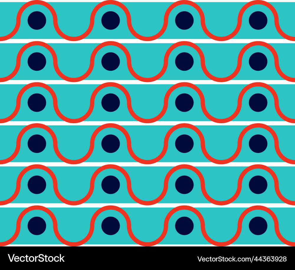 Seamless pattern curved seawave forms Seamless pattern curved seawave forms vector image