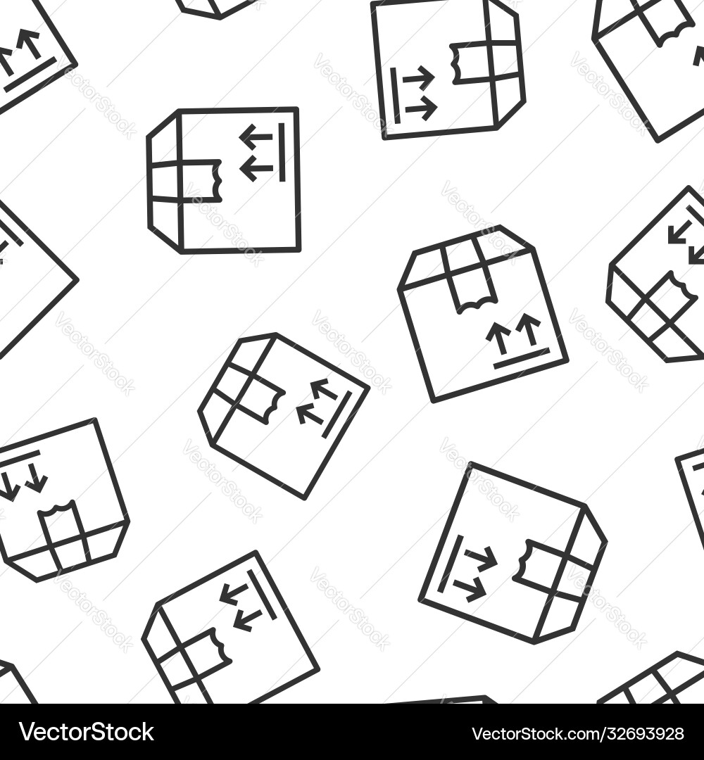 Shipping box icon in flat style container vector image