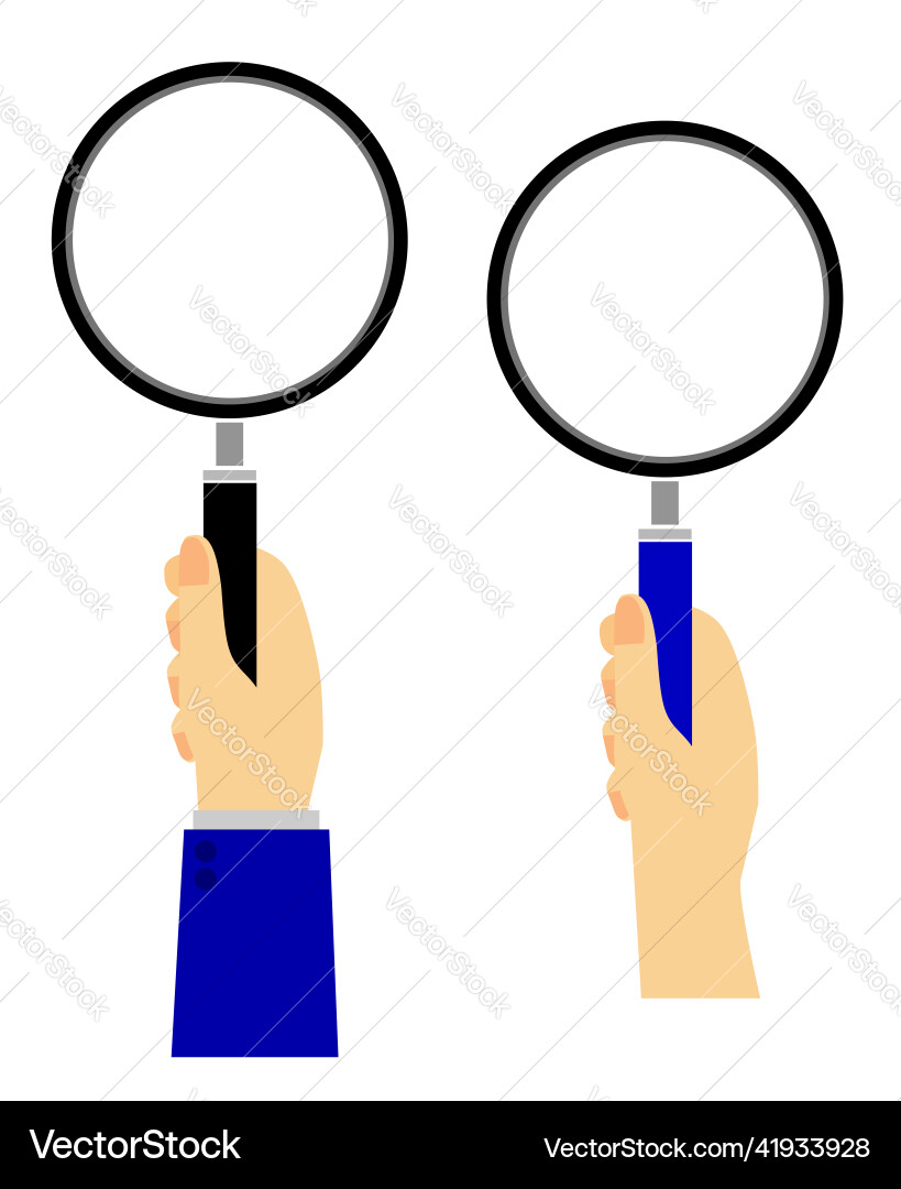 Simple set 2 searching for something hand holding Simple set 2 searching for something hand holding vector image
