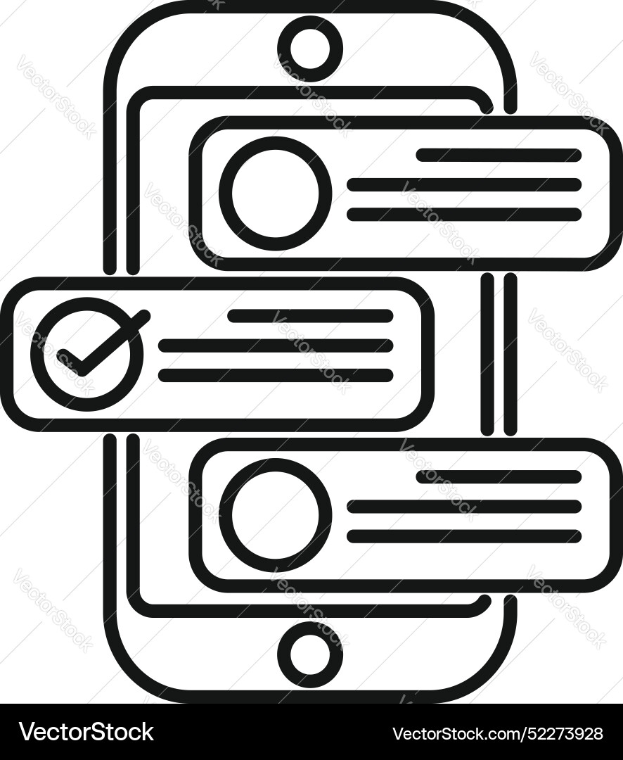 Smartphone showing completed tasks on checklist Smartphone showing completed tasks on checklist vector image