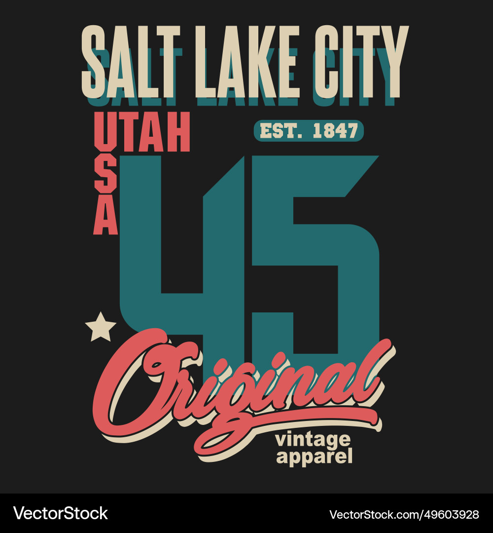 Sport T-Shirt Grafik utah usa athletic apparel Sport T-Shirt Grafik utah usa athletic apparel vektorbild