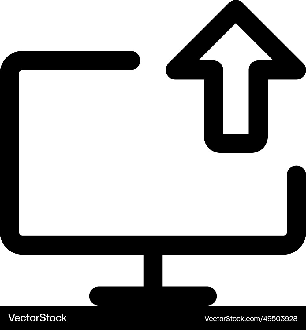 Uploading and saving files to the monitor Vector Image