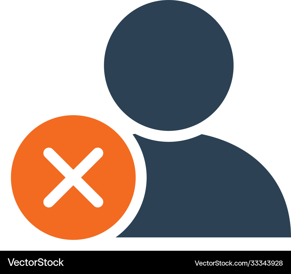User profile with cross checkmark line icon vector image