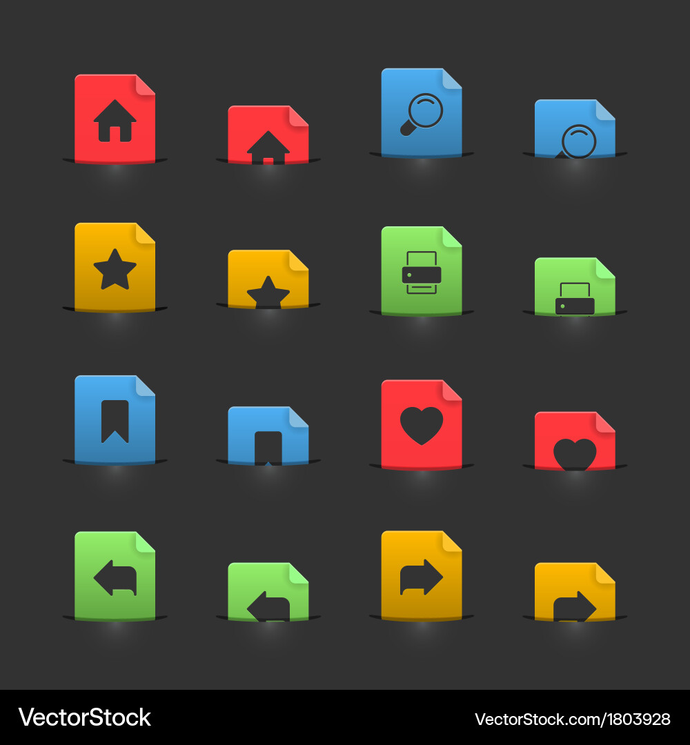 Website interface buttons on moving stubs vector image
