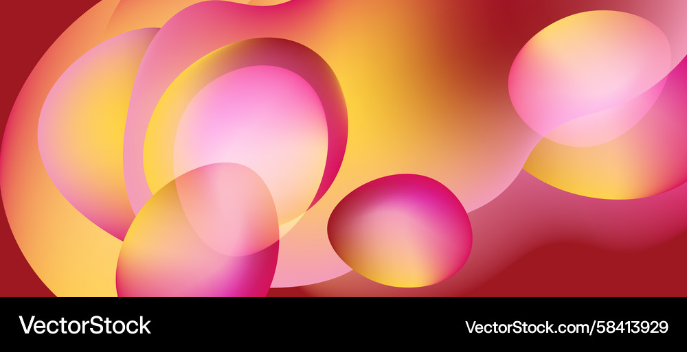 Abstract composition featuring overlapping Vector Image
