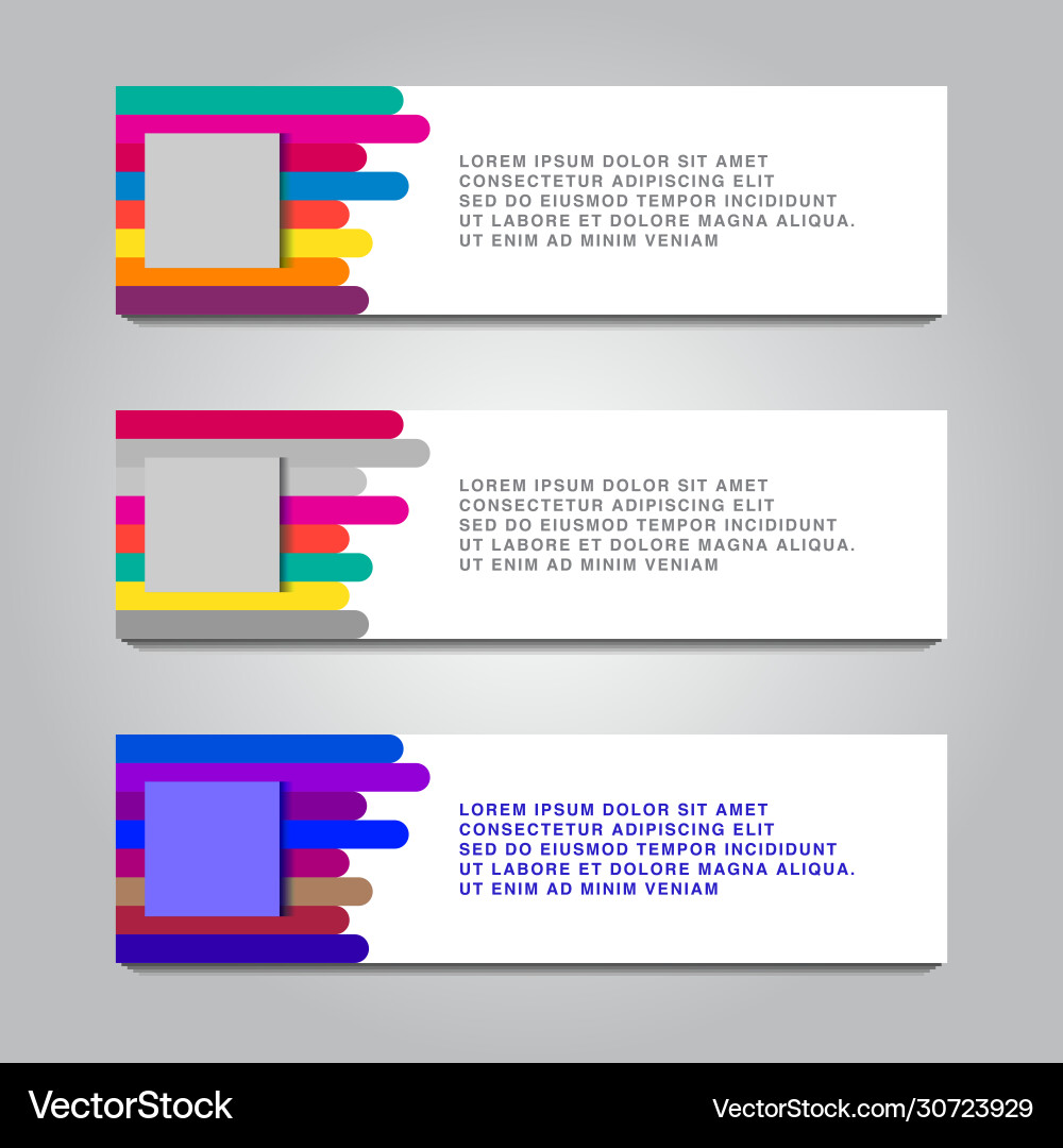 Abstract design web banner colorful gradient Abstract design web banner colorful gradient vector image