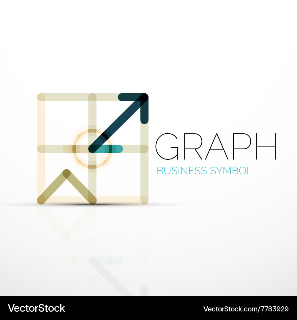 Abstract logo idea linear chart or graph vector image