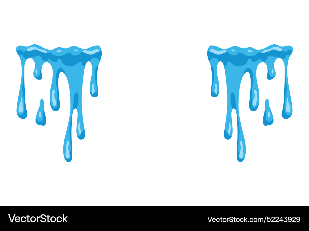 Cartoon tear drops icon sorrow cry streams Cartoon tear drops icon sorrow cry streams vector image