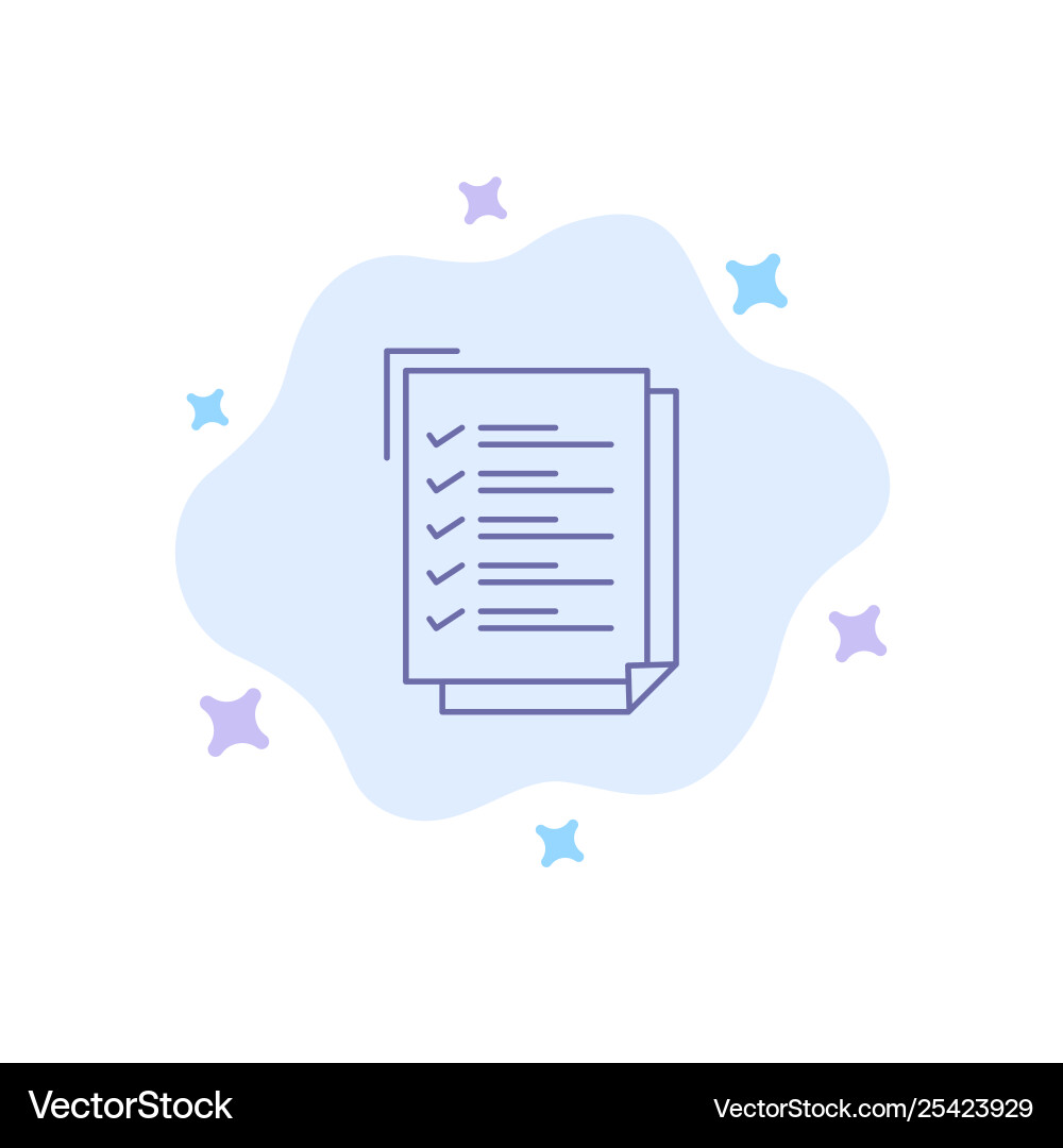 Checklist to do list work task notepad blue icon Checklist to do list work task notepad blue icon vector image