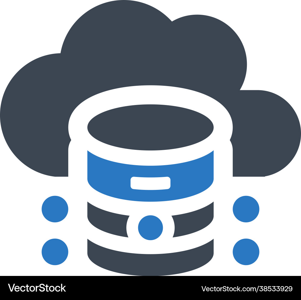 Cloud database icon vector image