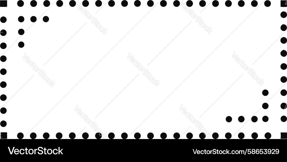 Dynamic dashed inner rectangle frame design Vector Image