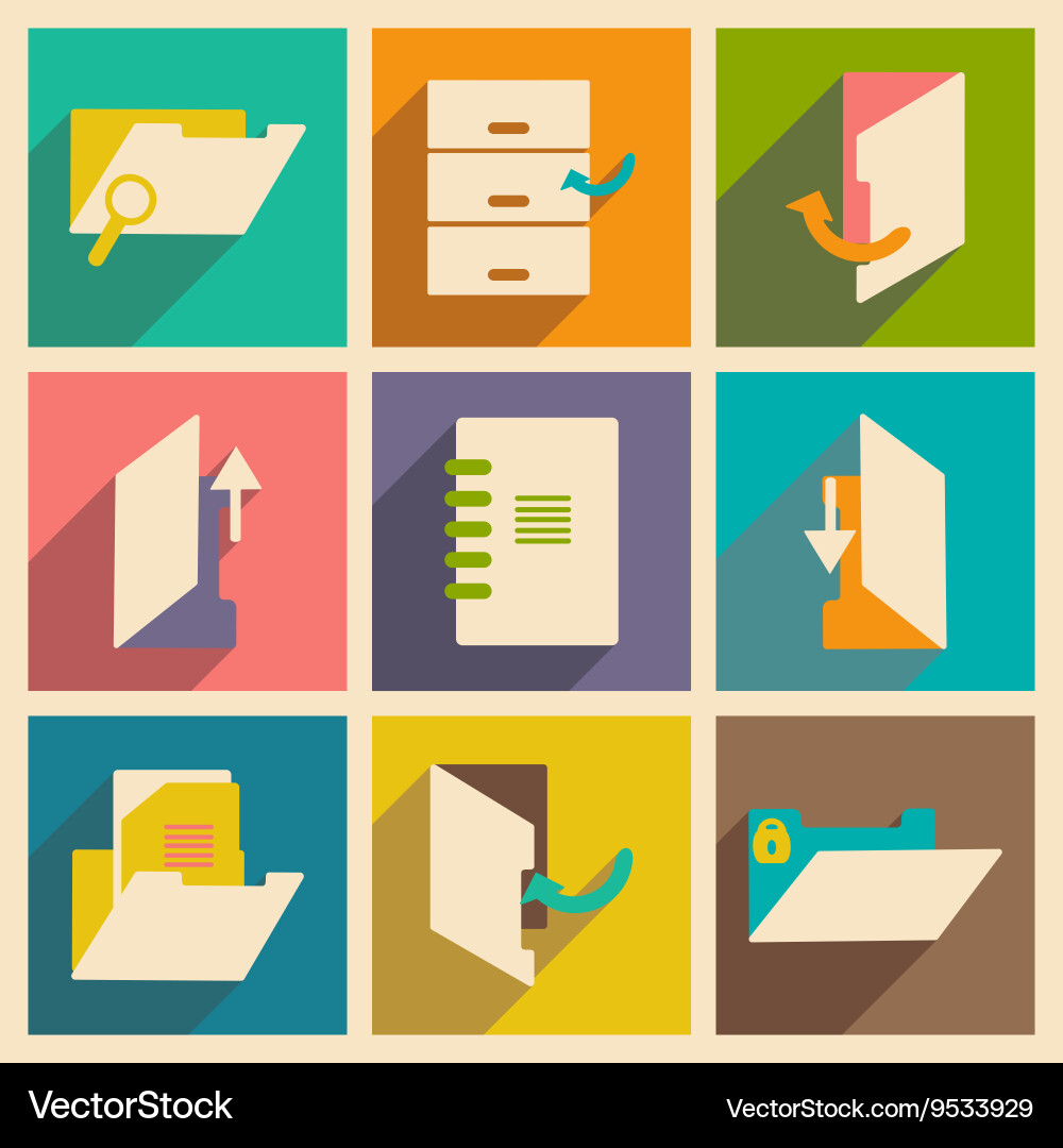 Flat with shadow concept and mobile application vector image
