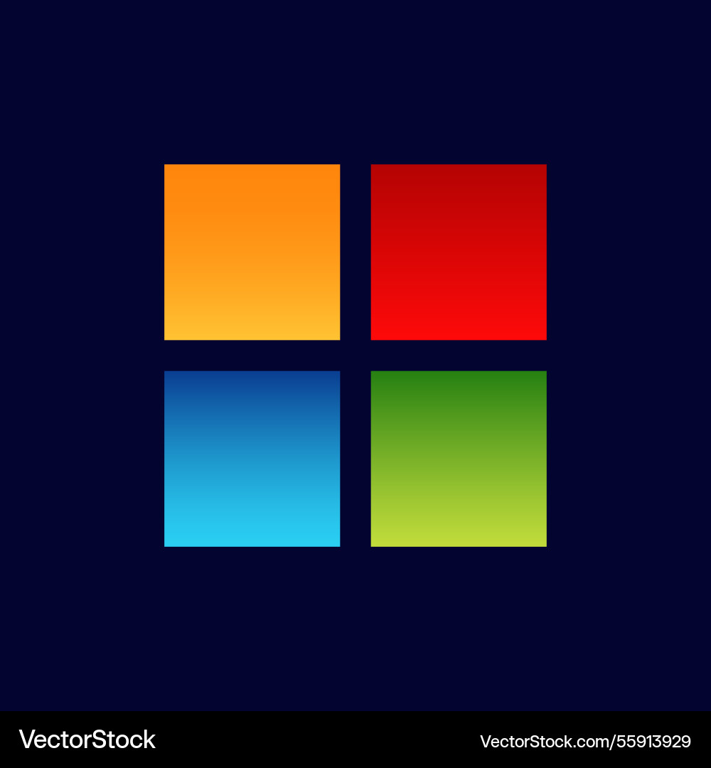 Four colorful squares arranged in a grid vector image