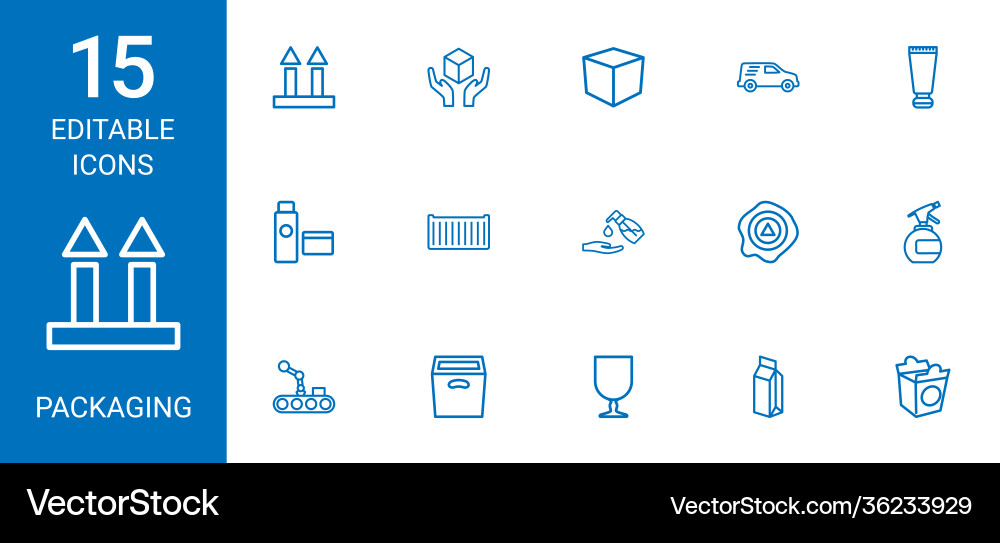 Packaging icons (36233929) – Free Vector | VectorStock