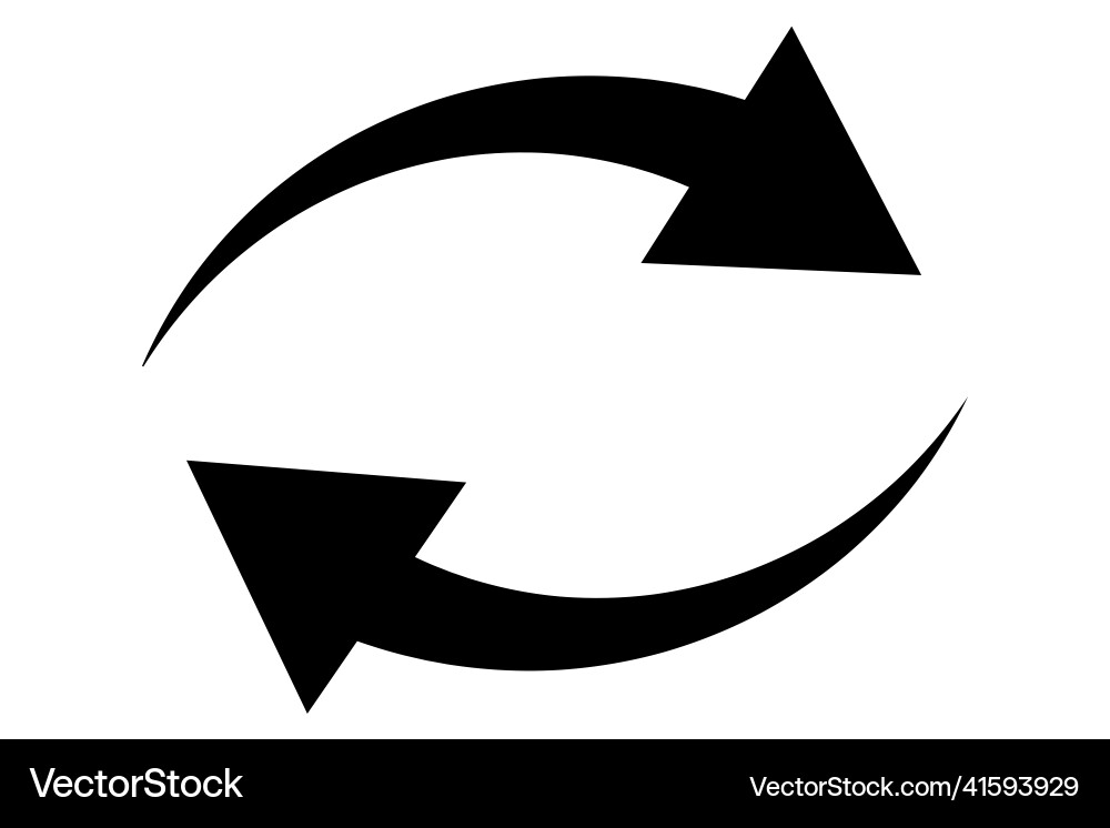 Recycle arrows loading arrow circular rotation vector image