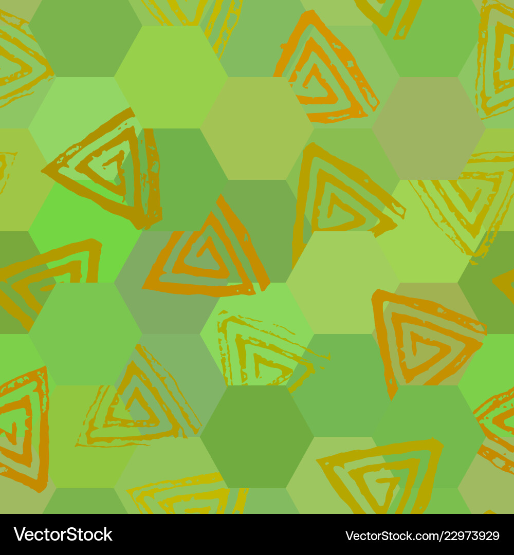Seamless pattern with textured triangles Seamless pattern with textured triangles vector image
