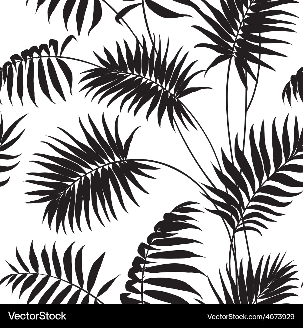 Tropical Palm Leaf Pattern Vector Image