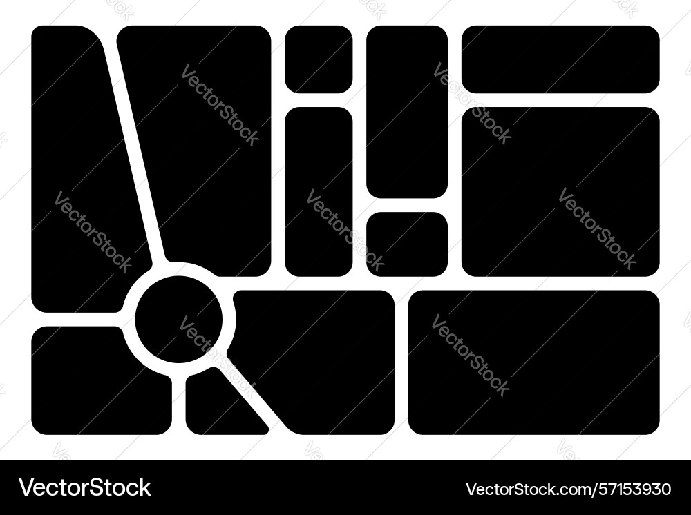 Abstract bento grid layout with geometric shapes Abstract bento grid layout with geometric shapes vector image