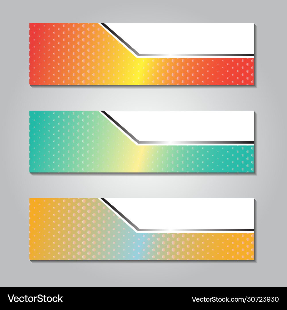 Abstract design web banner colorful gradient Abstract design web banner colorful gradient vector image