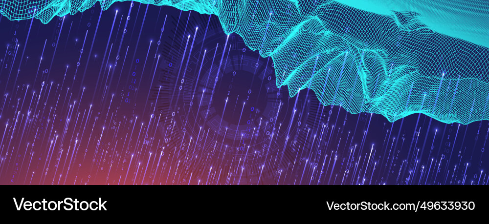 Big data abstract digital futuristic wireframe Big data abstract digital futuristic wireframe vector image