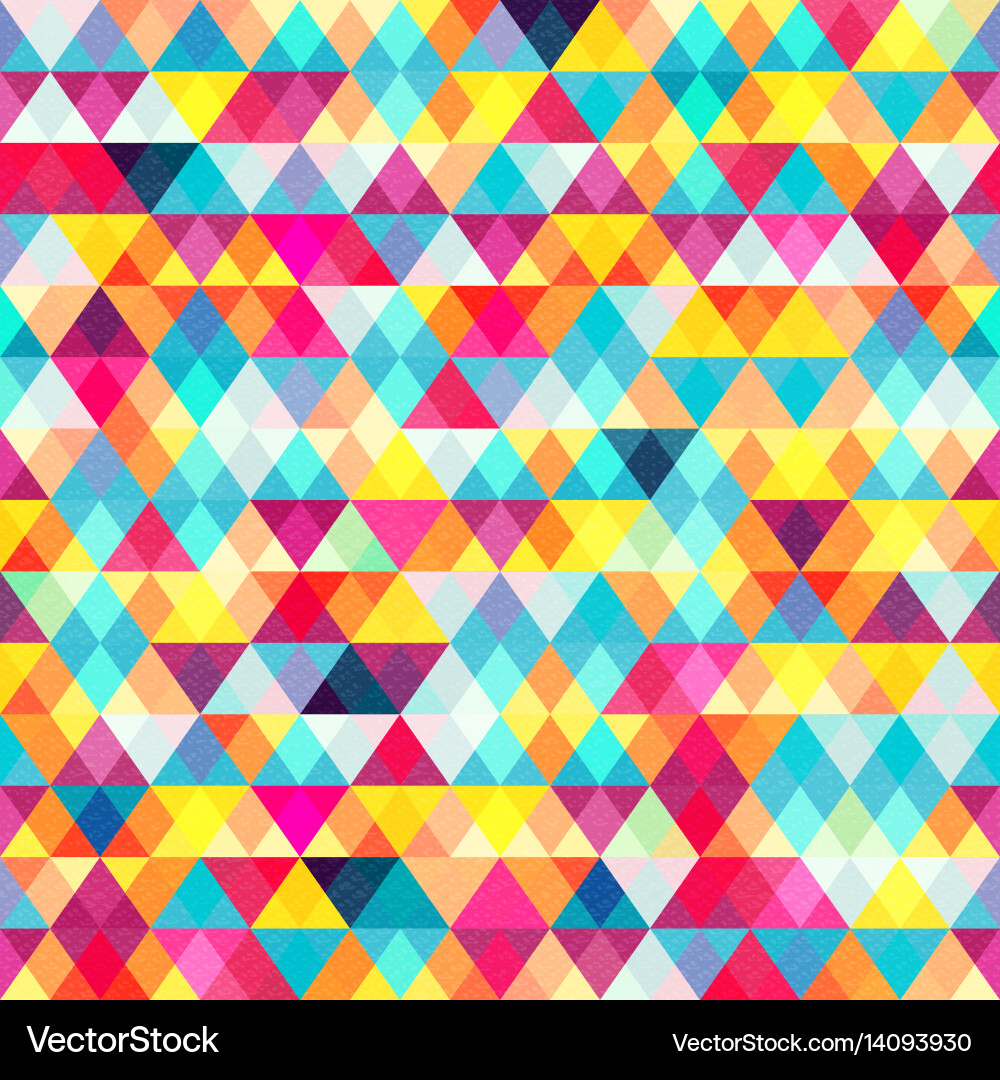 Colored triangles seamless pattern Vector Image