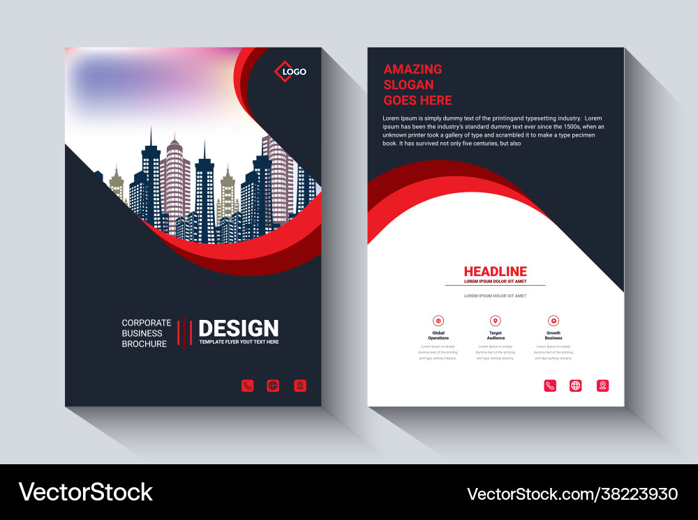Corporate Business Broschüre Layout Design Vorlage Corporate Business Broschüre Layout Design Vorlage vektorbild