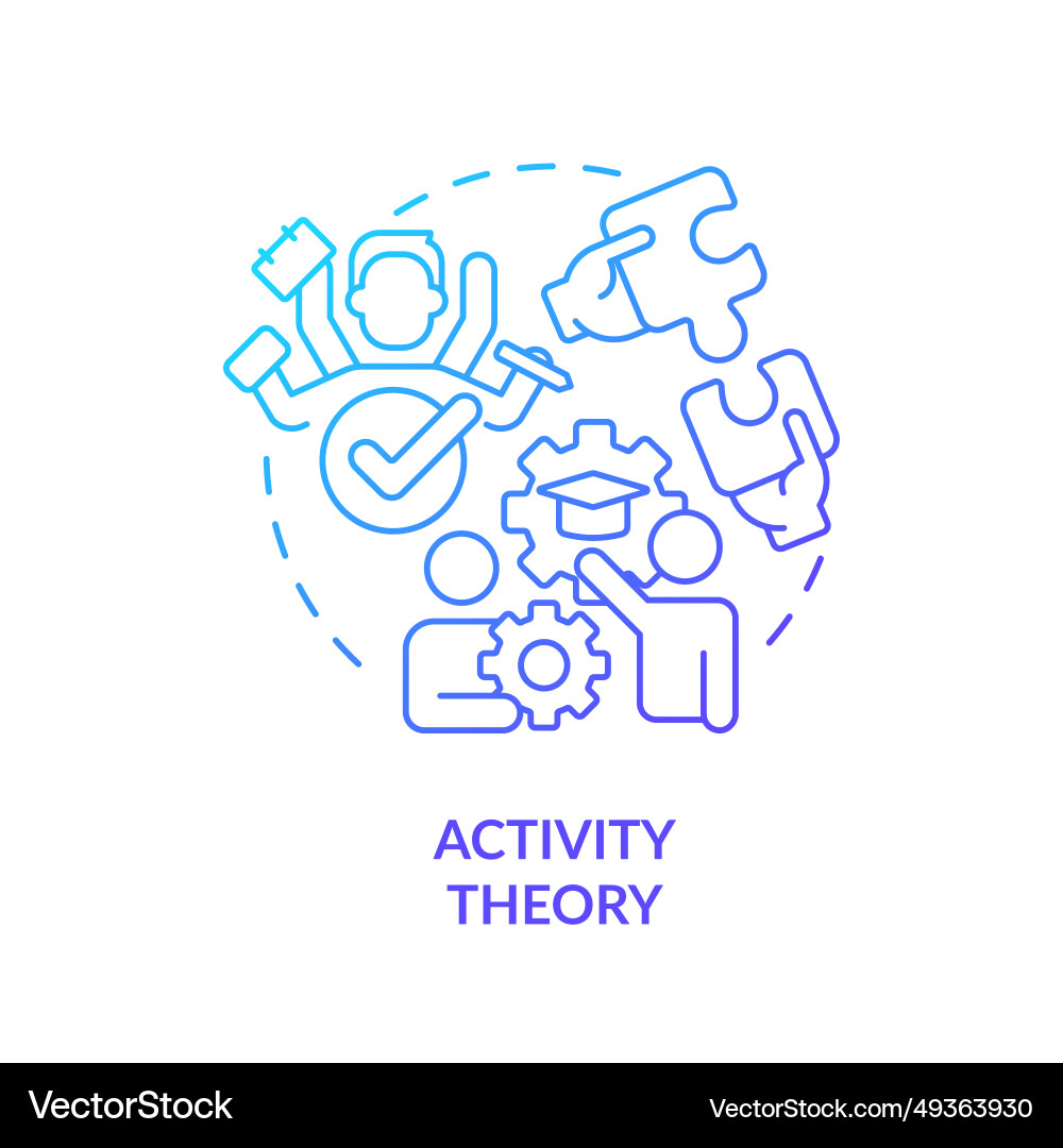 Gradient line icon activity theory concept vector image