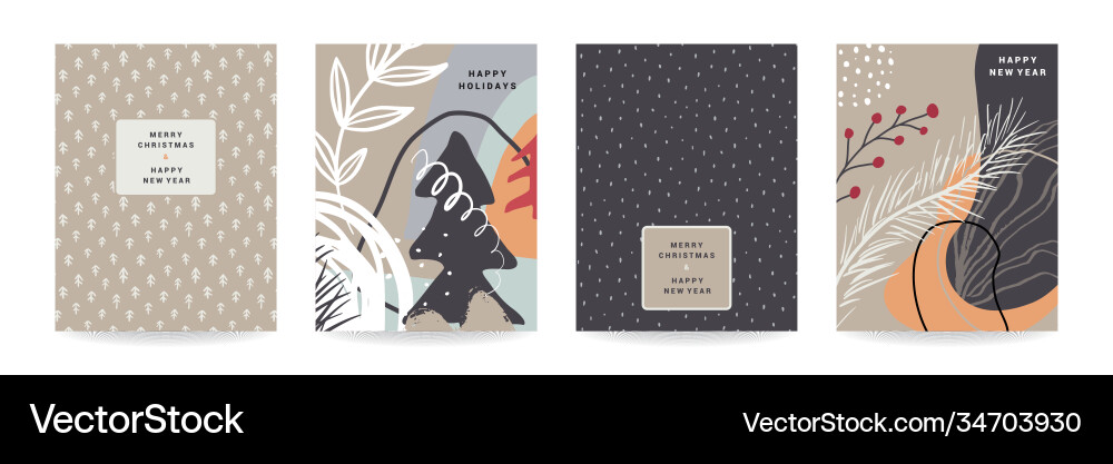 Kollektion trendy kreative Weihnachten Kollektion trendy kreative Weihnachten vektorbild