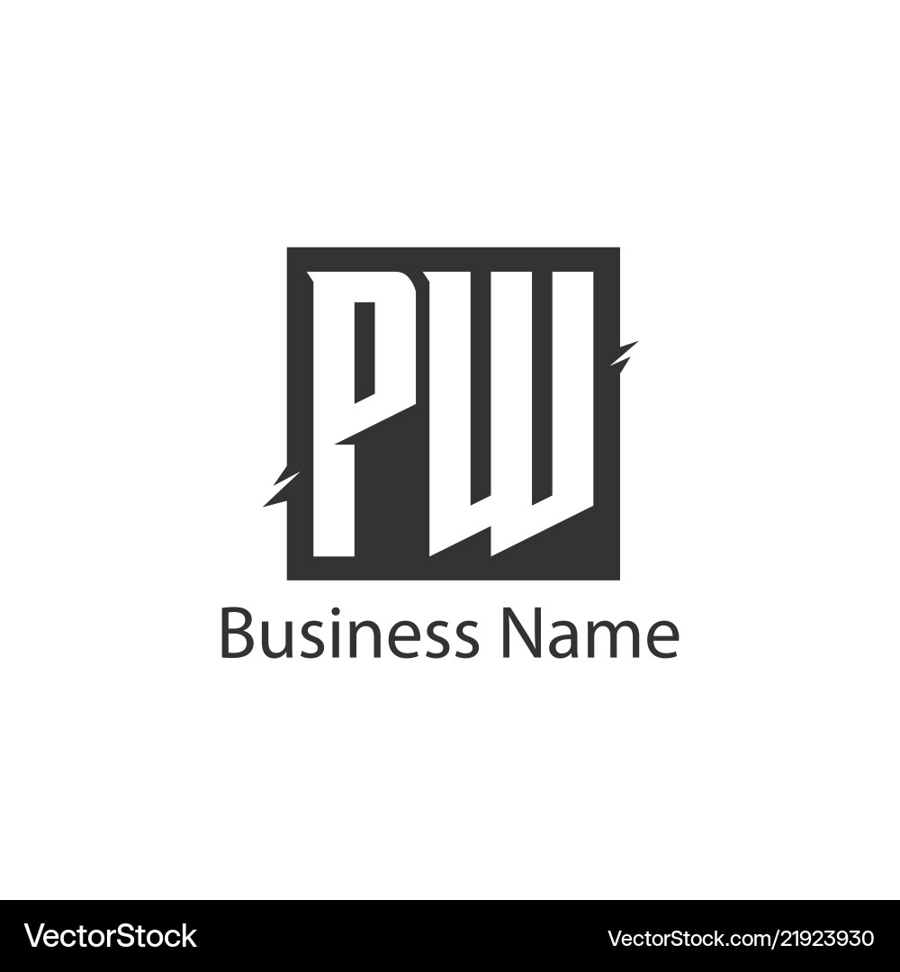 Original Buchstaben pw Logo Vorlage Design Original Buchstaben pw Logo Vorlage Design vektorbild