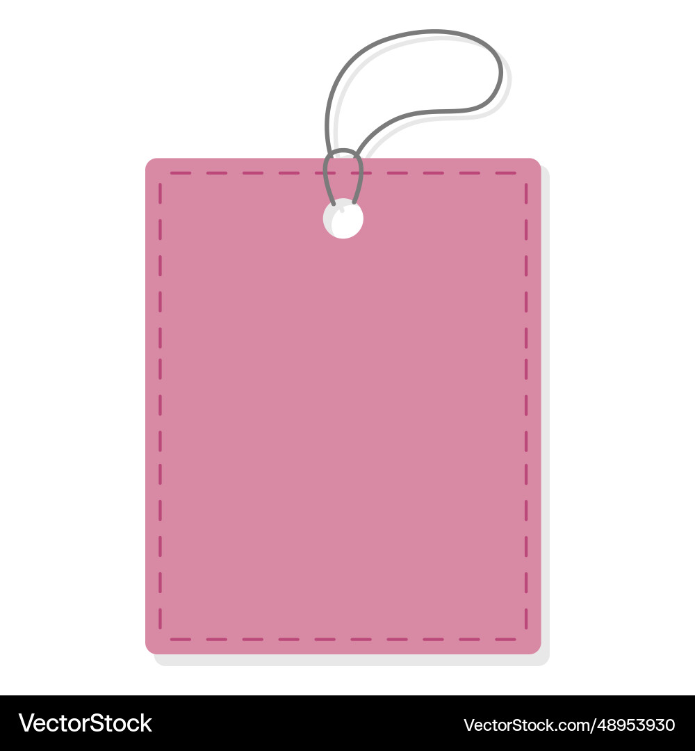 Plain rectangle price tag Plain rectangle price tag vector image