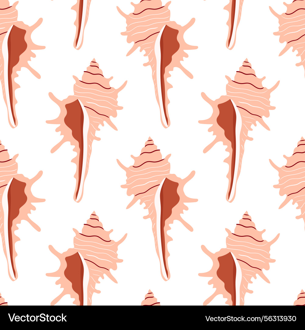Unique shell pattern design in warm colors Unique shell pattern design in warm colors vector image