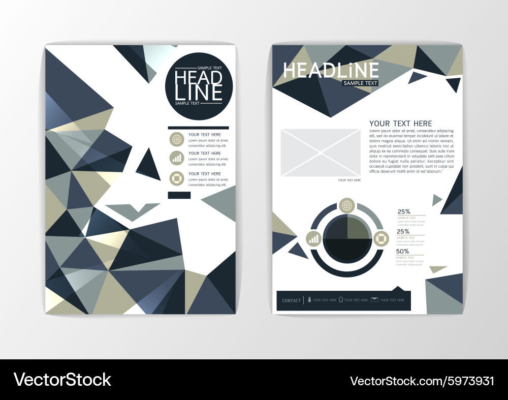 A4 abstract background modern triangle design vector image