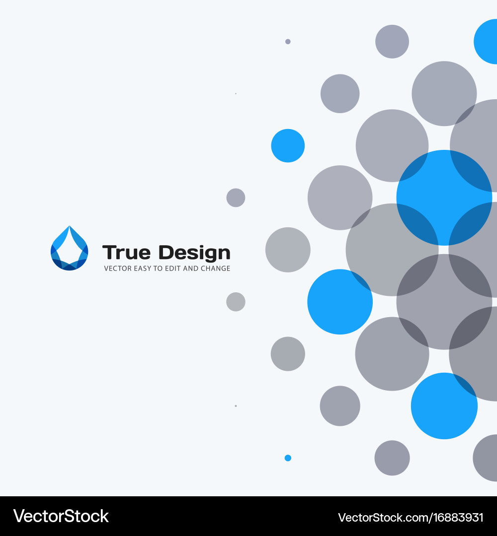 Abstract design grey round elements Vector Image