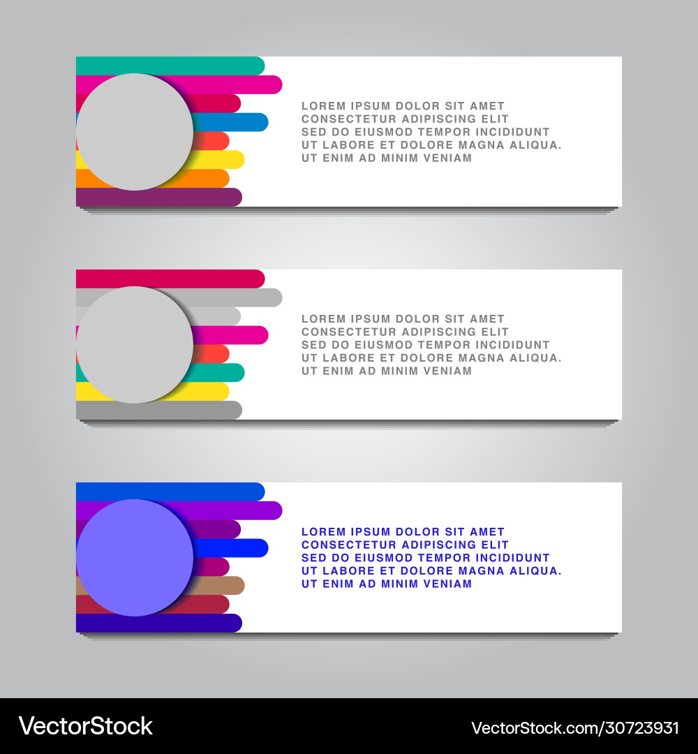 Abstract design web banner colorful gradient Abstract design web banner colorful gradient vector image