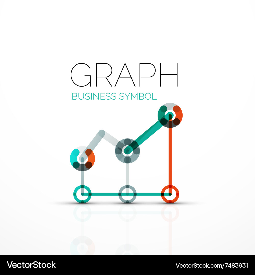 Abstract logo idea linear chart or graph Vector Image