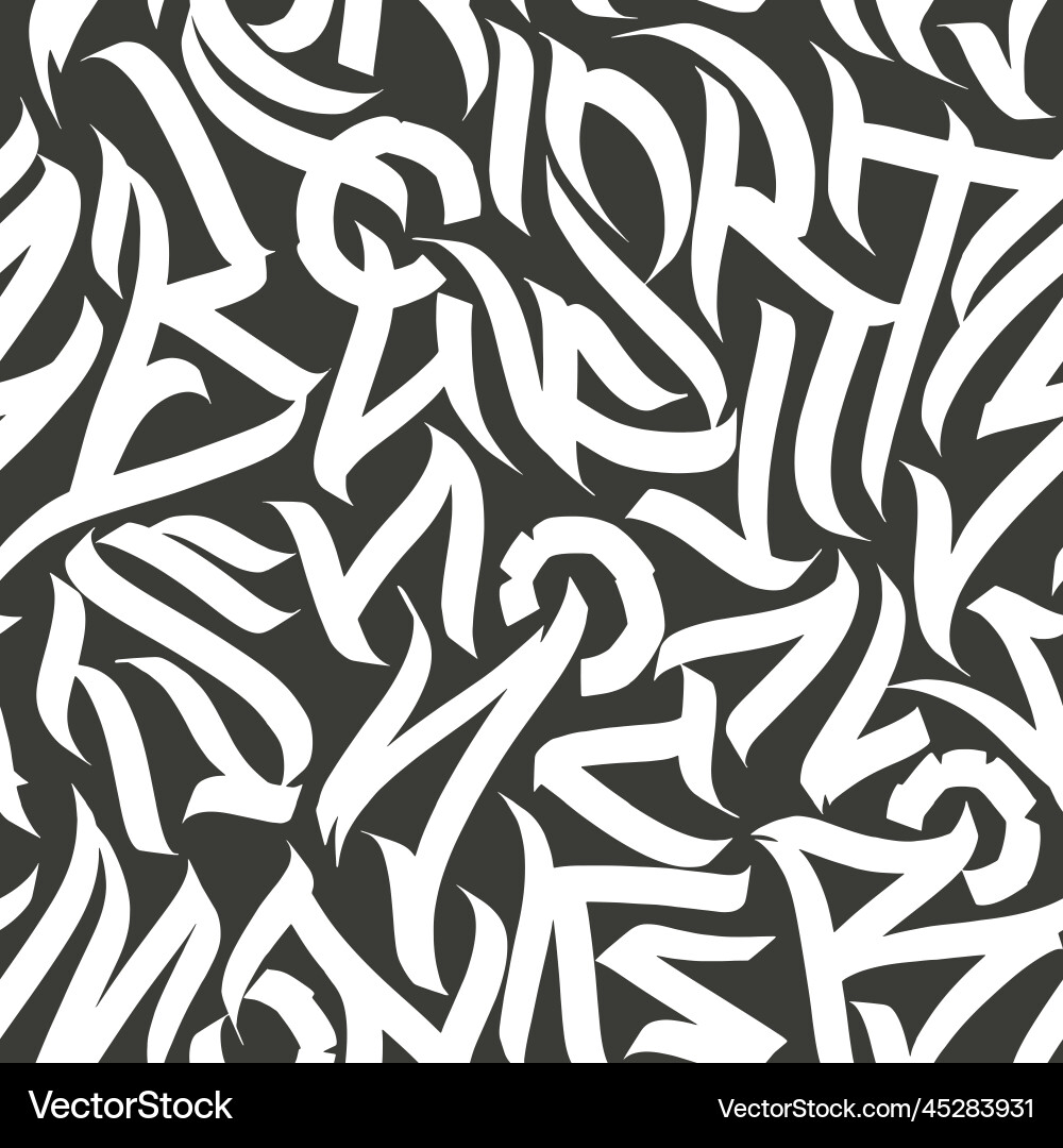 Abstract seamless pattern of calligraphic Abstract seamless pattern of calligraphic vector image