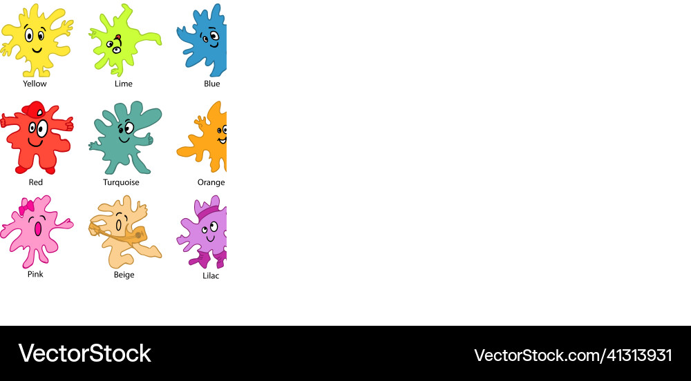 Color ink blobs splashes of liquid paint Color ink blobs splashes of liquid paint Vector Image