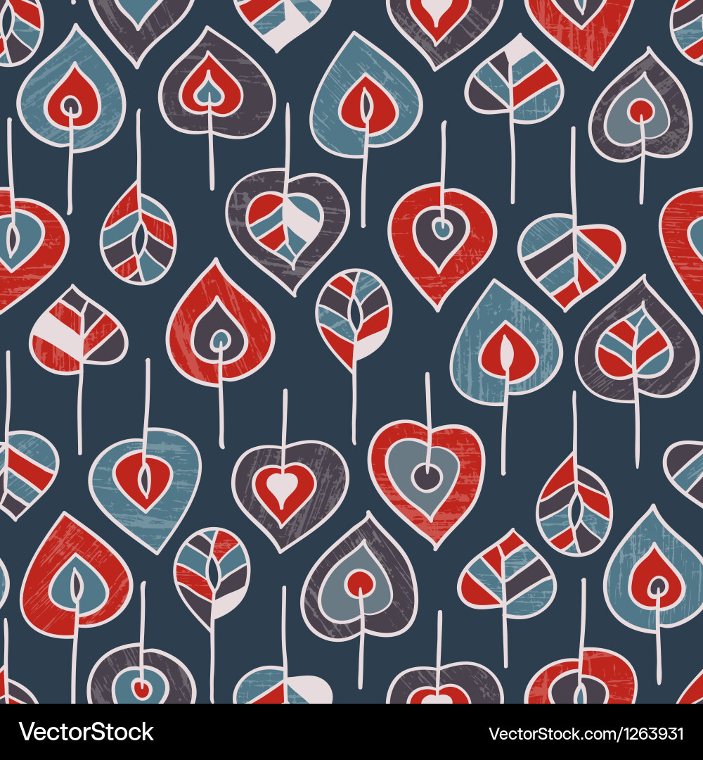 Colorful Leaf Pattern Background Vector Image