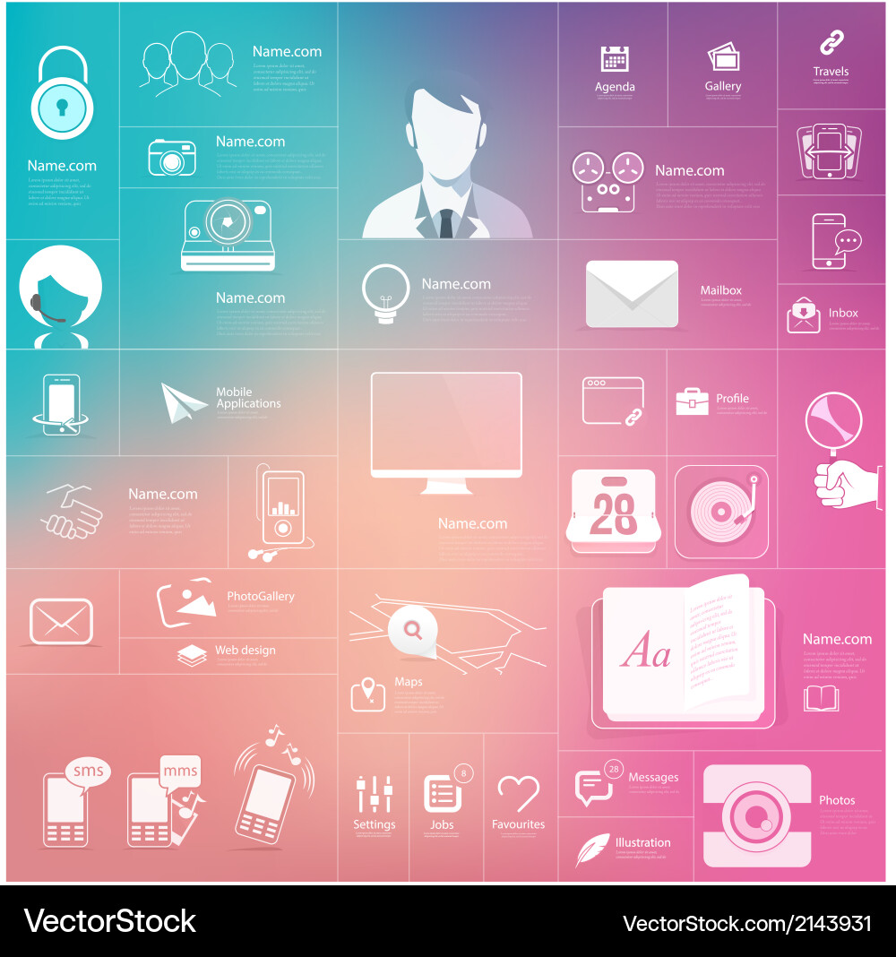 Communication web design elements Vector Image